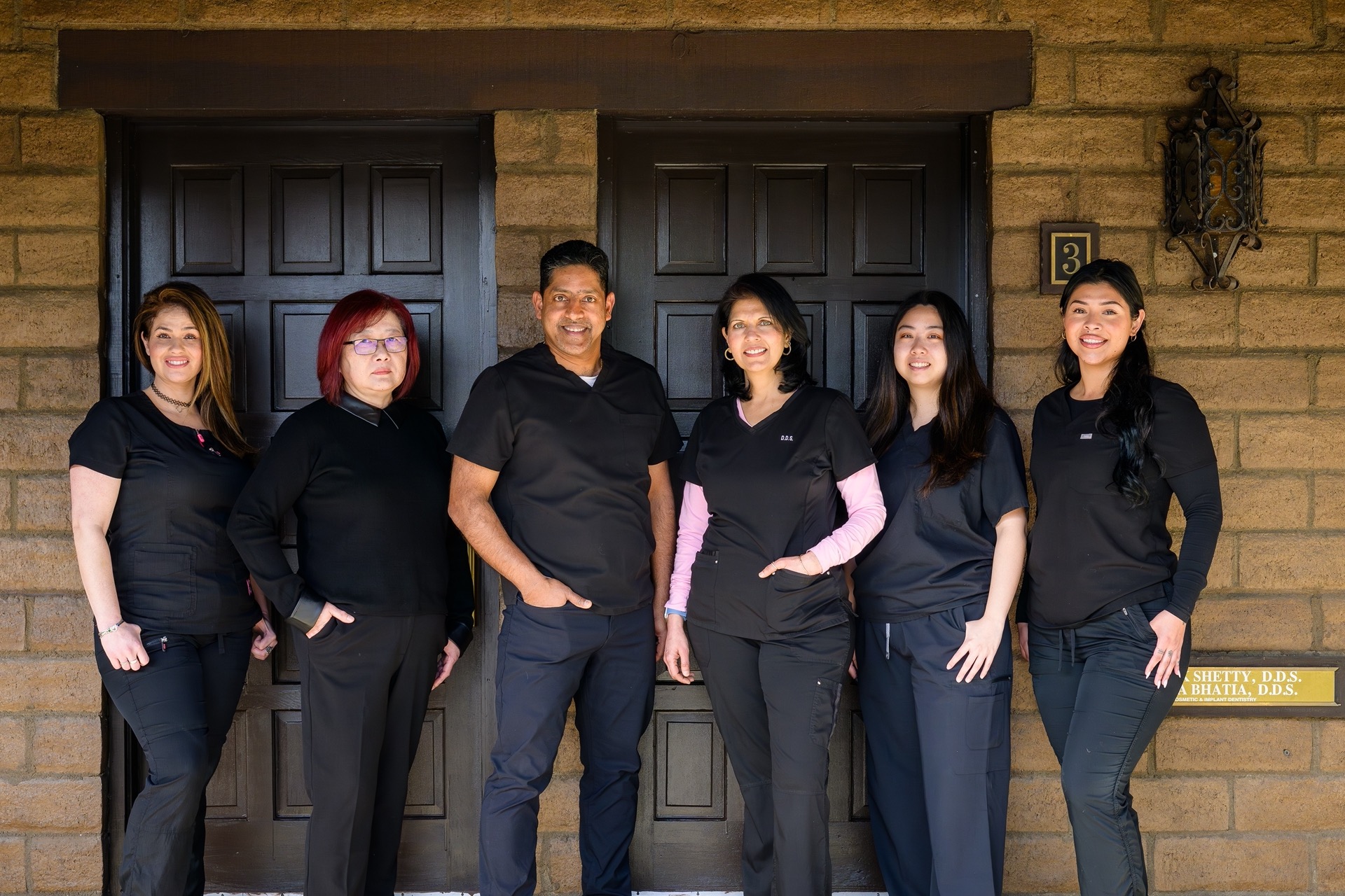 The Dental Dimensions team outside their West San Jose office at 20445 Prospect Road
